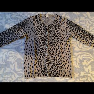 J. Crew leopard printed sweater small
